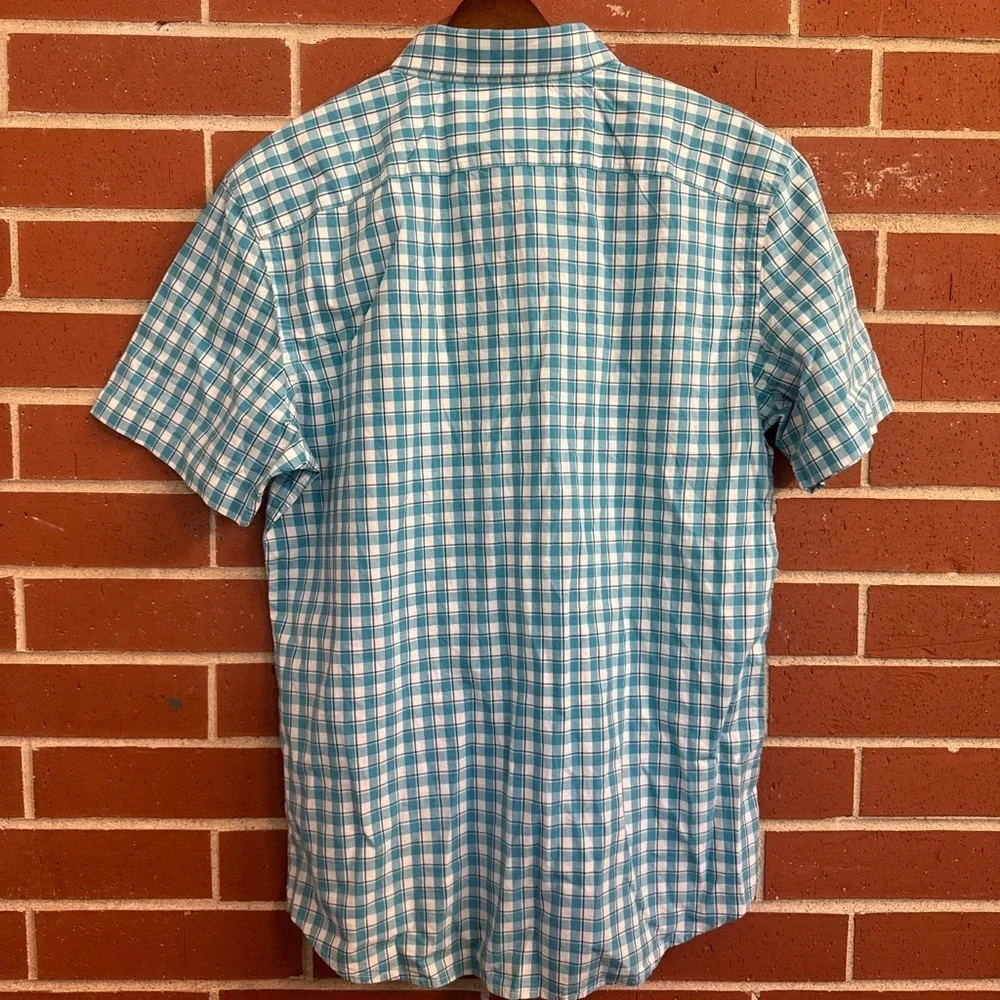 Banana Republic Men’s Plaid Button Down Shirt Size M Short Sleeve